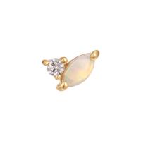 Zlatá piercing náušnica s opálom a zafírom Lensia