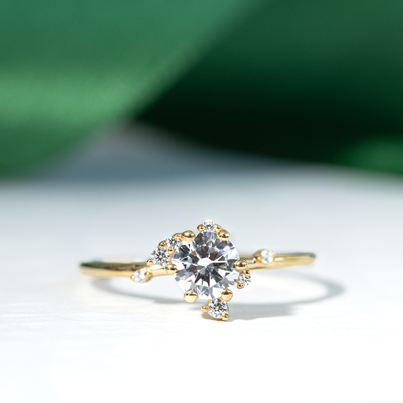 Cluster zásnubný prsteň s diamantmi Carole 128255