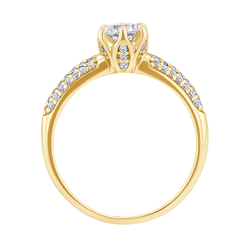 Zásnubný zlatý prsteň s diamantmi Wyza 128845