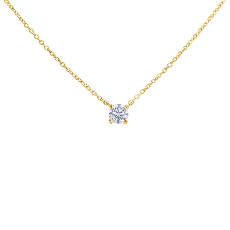 Zlatý náhrdelník s 0.50ct IGI certifikovaným lab-grown diamantom Freya