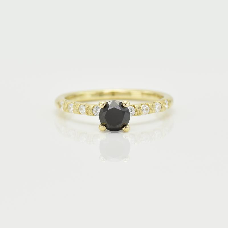 Prsteň s čiernym diamantom 15355