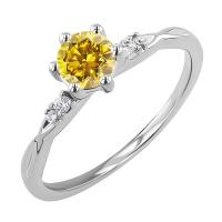 Zásnubný prsteň zo zlata s 0.36ct IGI certifikovaným lab-grown diamantom Mileva