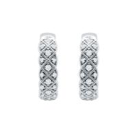 Strieborné kruhové náušnice s diamantmi Laura