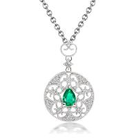 Zlatý náhrdelník so smaragdom a diamantmi Marlo