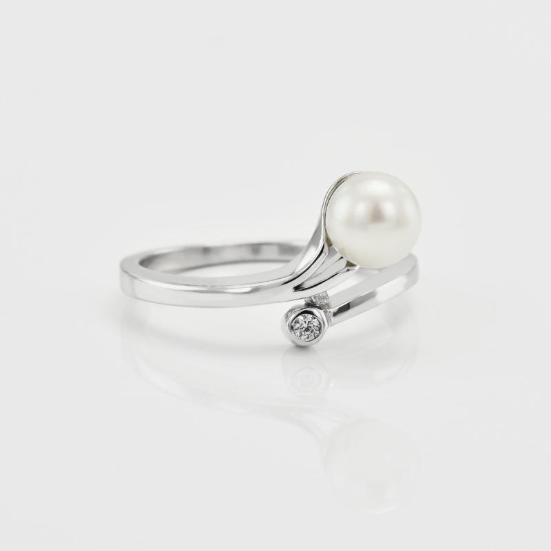 Zlatý prsteň s perlou 18955