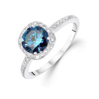 Zásnubný prsteň s modrým diamantom Zaylee