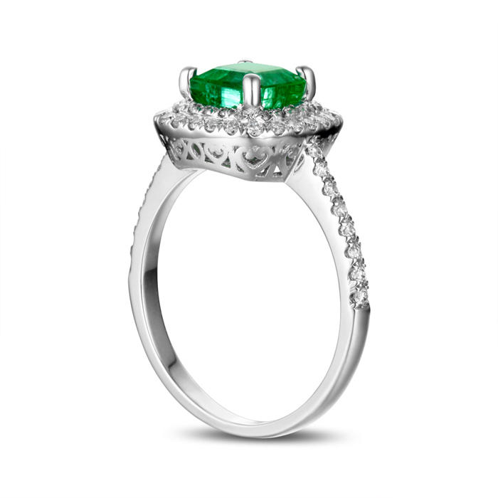 Zásnubný prsteň so smaragdom 2055