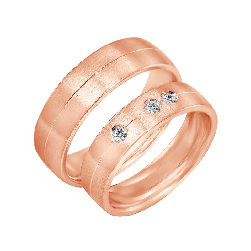 Prstene z ružového zlata 20755