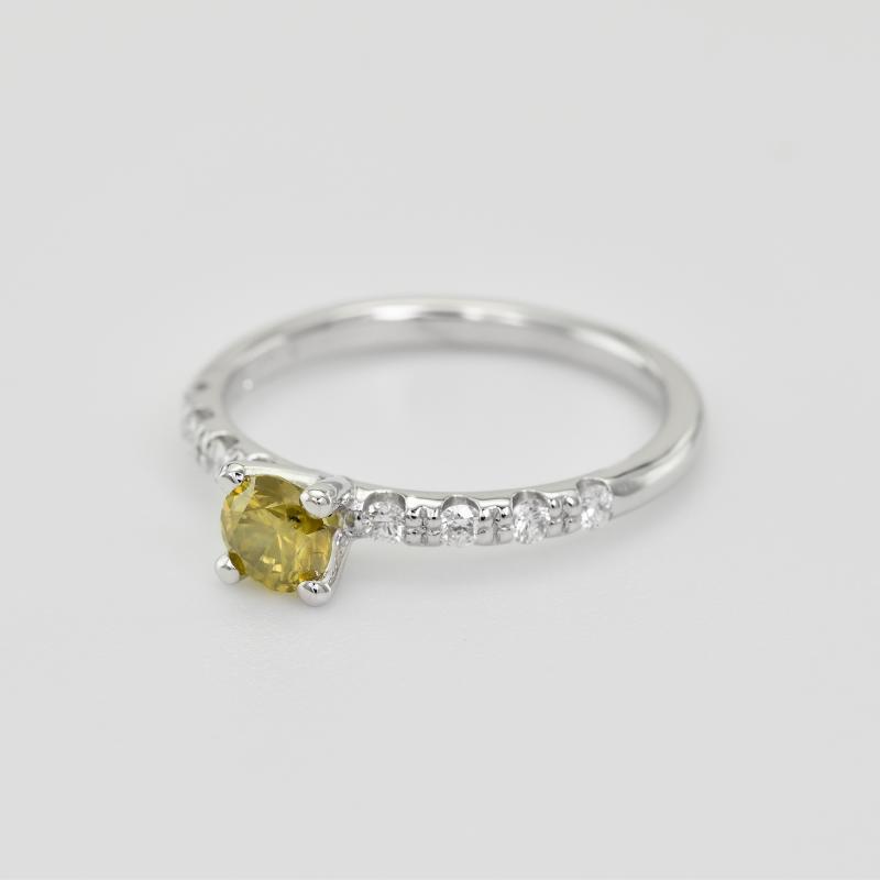 Prsteň zo žltým diamantom 22905