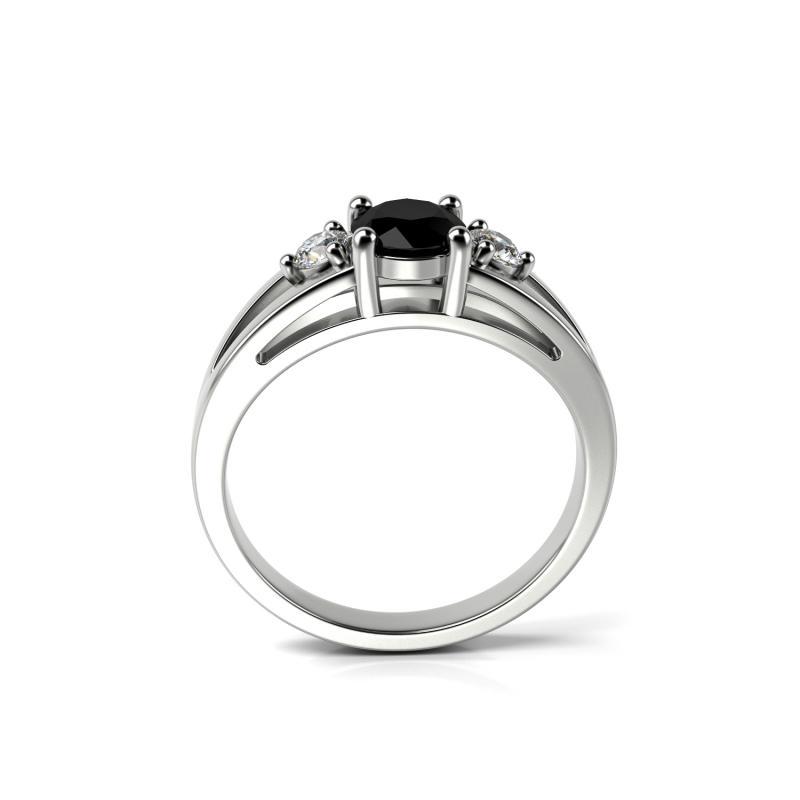 Platinový zásnubný prsteň s diamantmi 23615