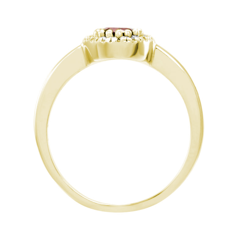 Zlatý prsteň s rubínom 24675