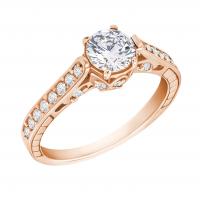 Zásnubný prsteň vo vintage štýle s diamantmi Zeon