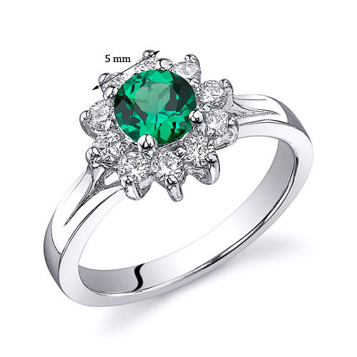 Strieborný prsteň so smaragdom 2995