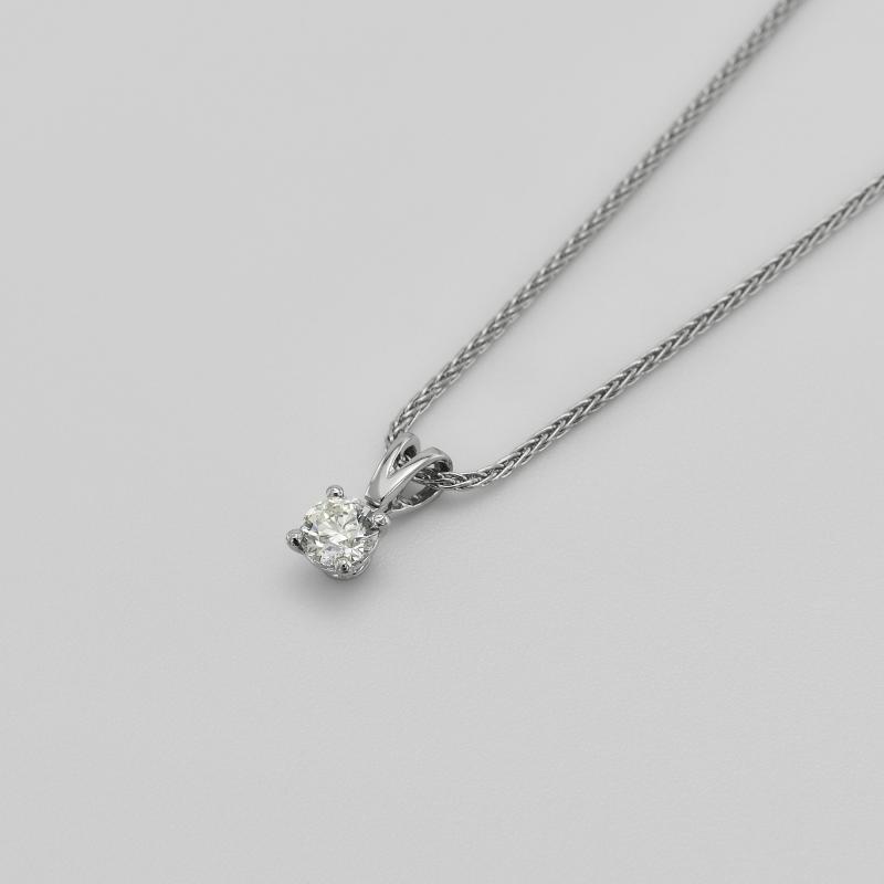 Platinový náhrdelník s diamantom 35975