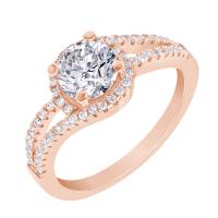 Halo zásnubný prsteň s diamantmi Jevelline