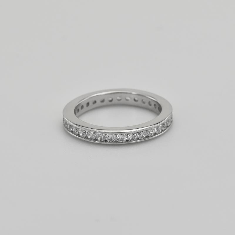 Strieborný eternity prsteň so zirkónmi Olwen 38295