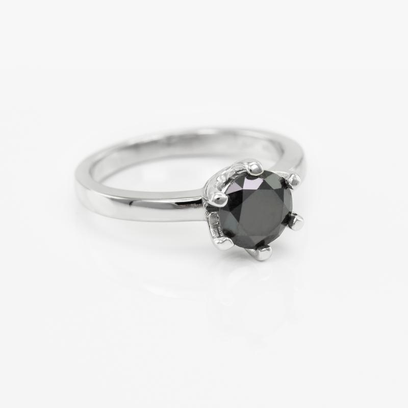 Zlatý prsteň s čiernym diamantom 3945