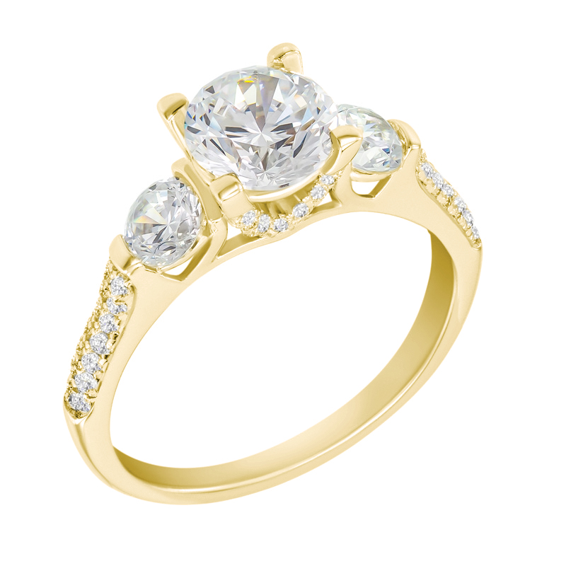 Diamantový zásnubný prsteň zo zlata 39775