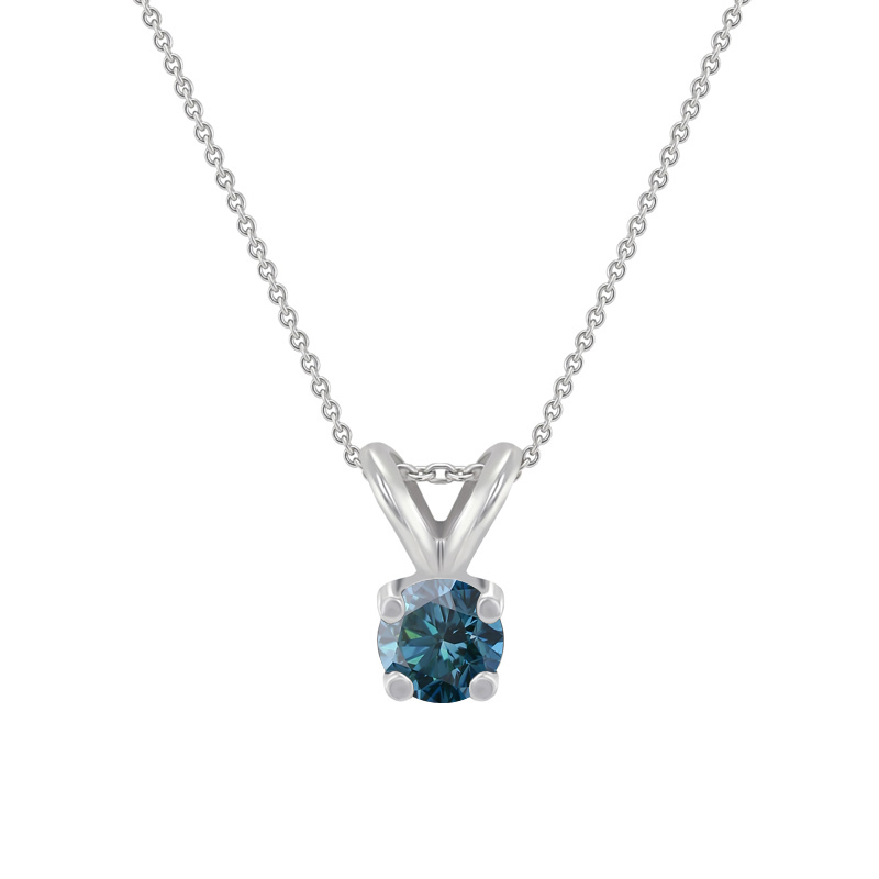Modrý diamant v zlatom náhrdelníku Hozie 40335