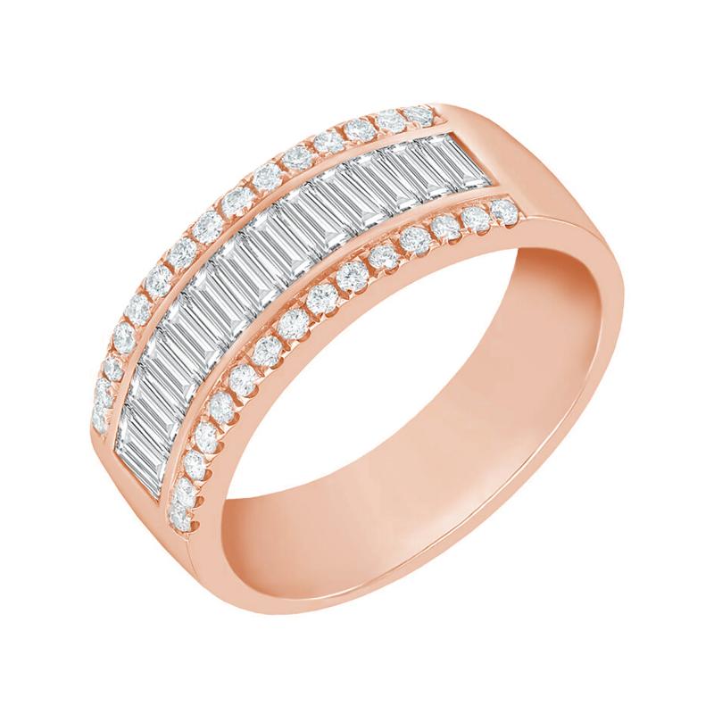 Diamantový prsteň z ružového zlata 43515