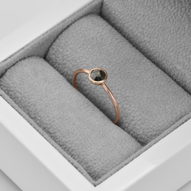 Zásnubný prsteň s diamantom z ružového zlata 44975