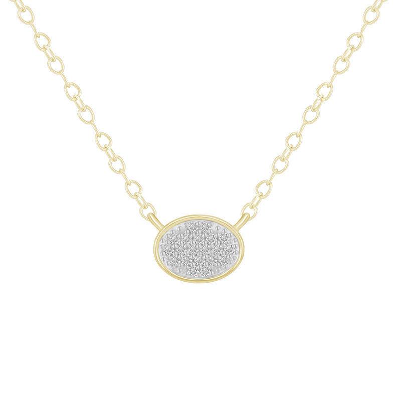 Oválny minimalistický náhrdelník s diamantmi Vanesha 46695
