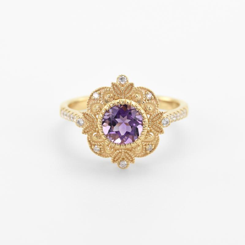 Zlatý prsteň s diamantmi 46945