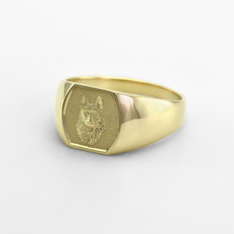 Zlatý pánsky prsteň s ručným gravírom vlastnej voľby 47035