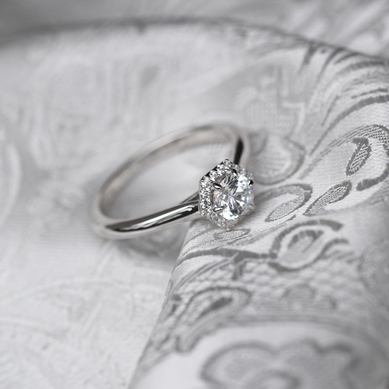 Zásnubný diamantový prsteň zo zlata 48085