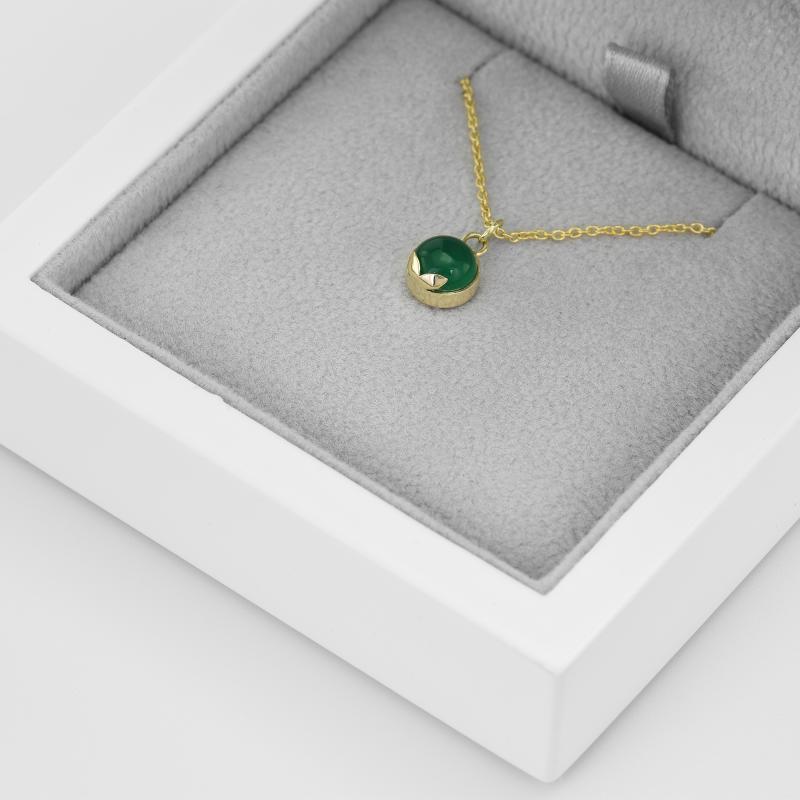 Zlatý náhrdelník s ónyxom 48625