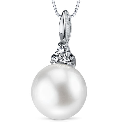 Strieborný náhrdelník s perlou a zirkónmi Joyce