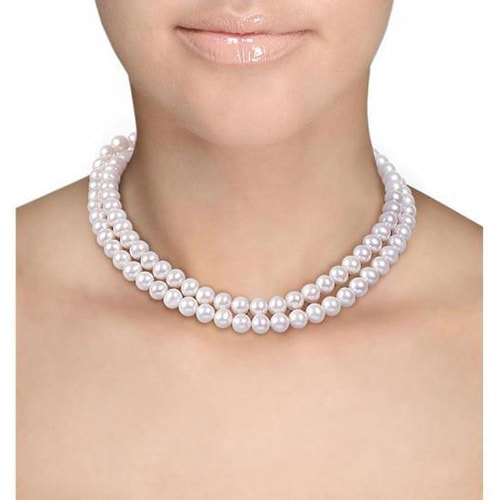 Zlatý perlový náhrdelník 48725
