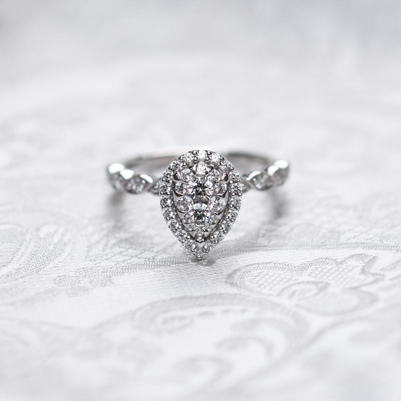 Prsteň s diamantovou slzou 49585