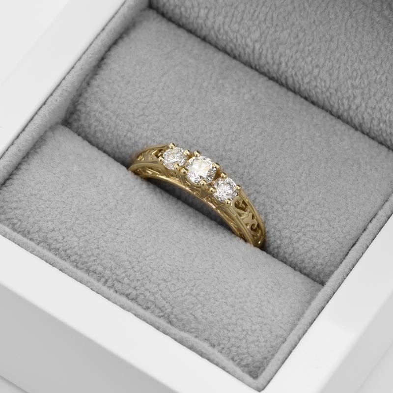 Diamantový zlatý prsteň 51365
