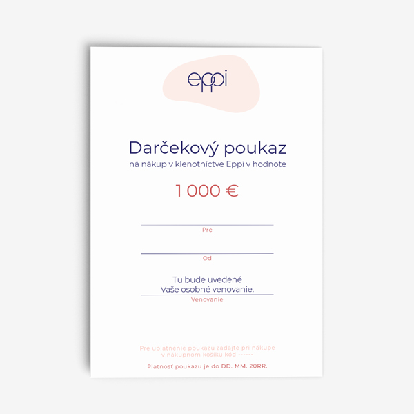 Darčekový poukaz 1000 eur od Eppi