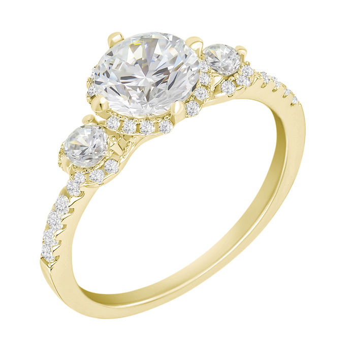 Diamantový zásnubný prsteň zo zlata 59295