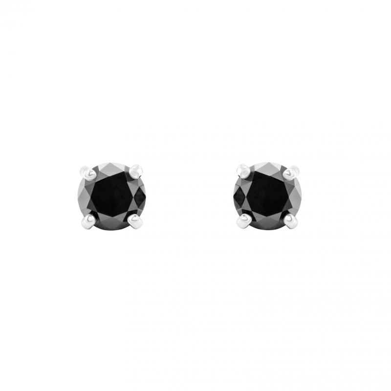 Náušnice s 0.5ct čiernymi diamantmi Ingrid