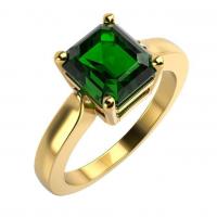 Zlatý zásnubný prsteň so smaragdom Emena