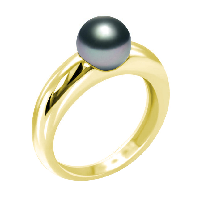 Prsteň s čiernou perlou 59845