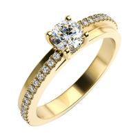 Zásnubný zlatý prsteň s diamantmi Fima
