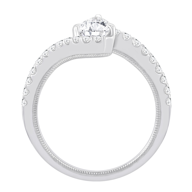 Zásnubný prsteň s pear diamantom 60845