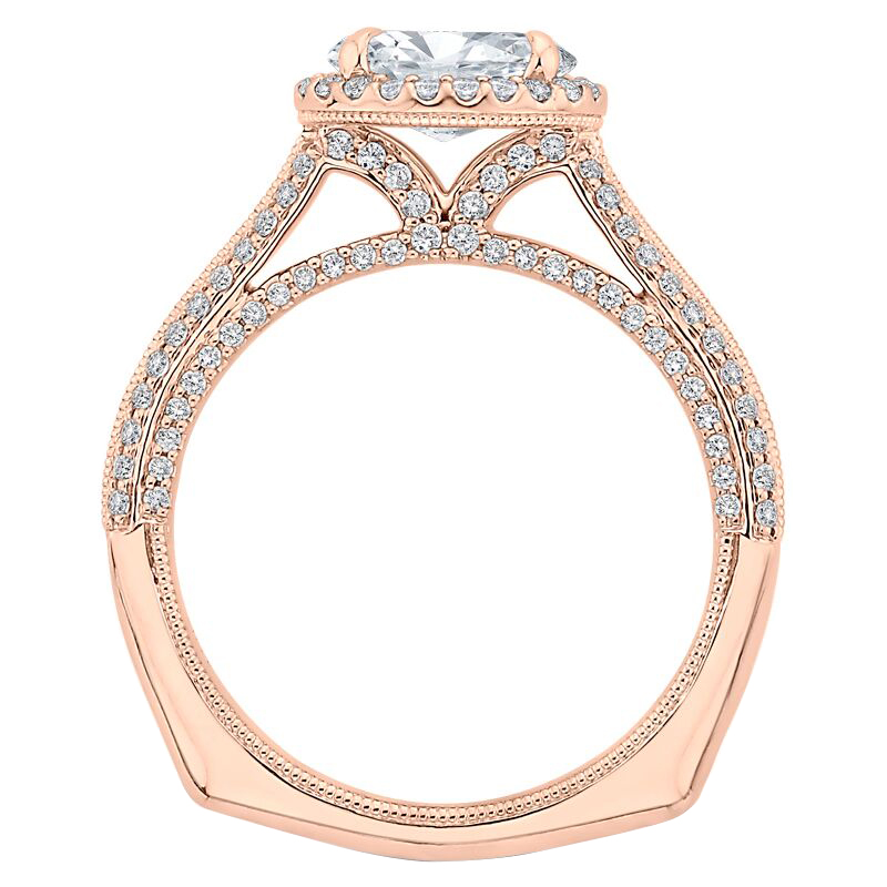 Diamantový halo zásnubný prsteň 60935