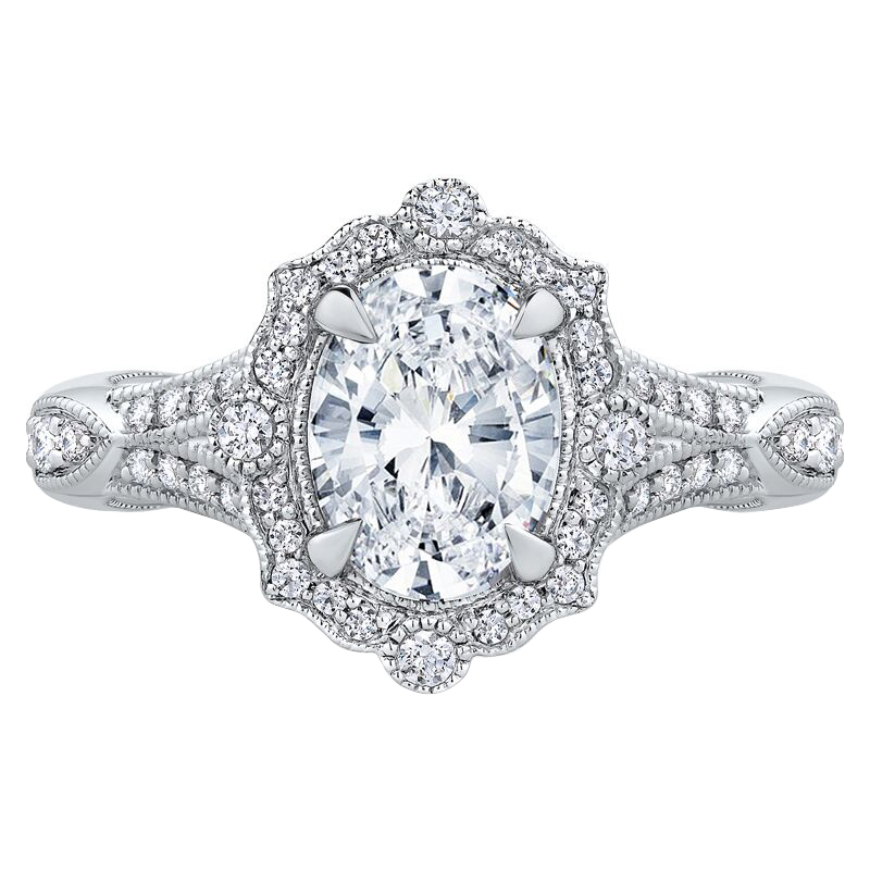 Zásnubný prsteň vo vintage štýle s diamantmi 60945