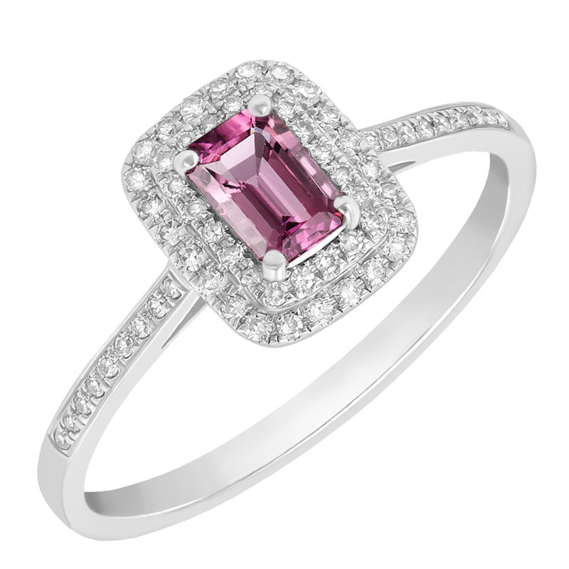 Čarokrásny prsteň s turmalínom a diamantmi Zawy
