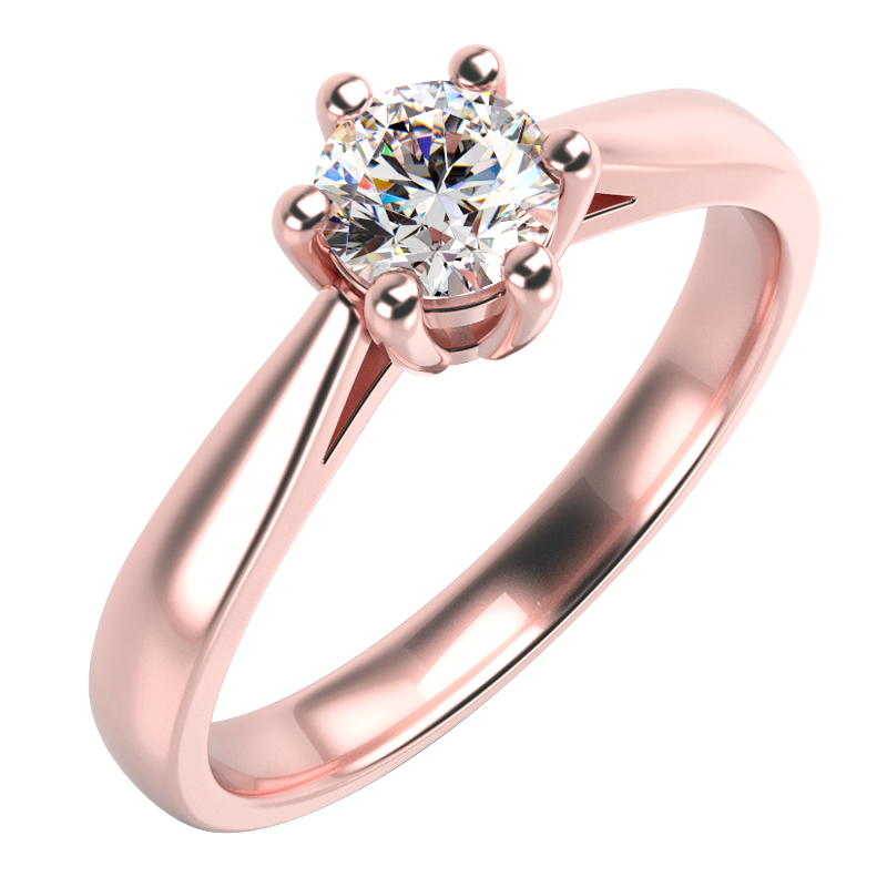 Prsteň z ružového zlata 64825