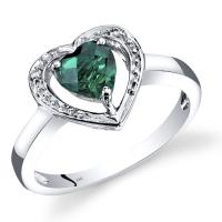 Zlatý prsteň so smaragdovým srdcom a diamantmi Lily