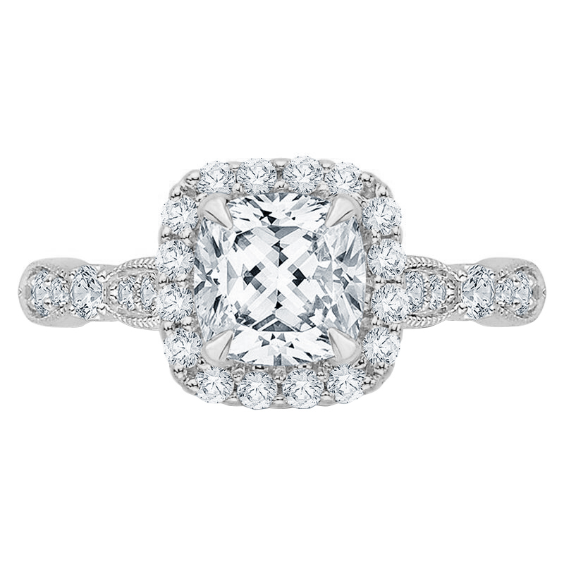 Diamantový zásnubný prsteň z bieleho zlata 74285