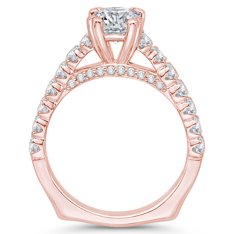 Diamantový prsteň z růžového zlata 74305