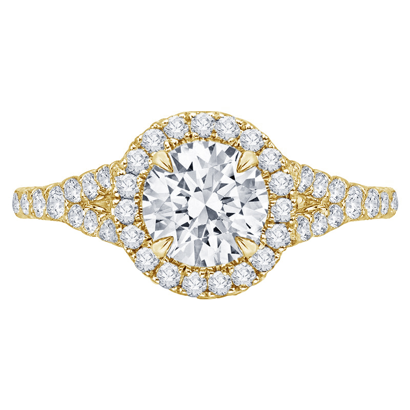 Zlatý diamantový prsteň pre zásnuby 74635