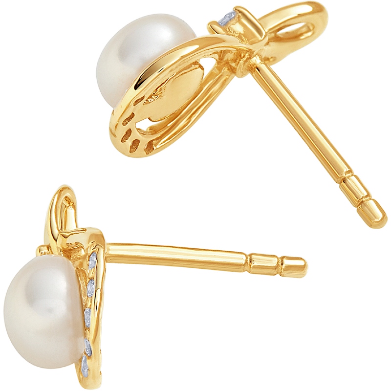Zlaté perlové náušnice 75265